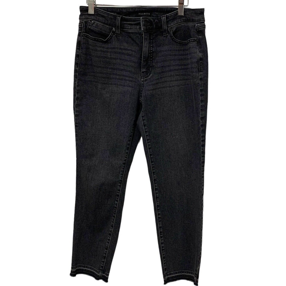 Talbots | Jeans Slim Ankle Curvy Faded Black Released Hem- Size 6 Petite